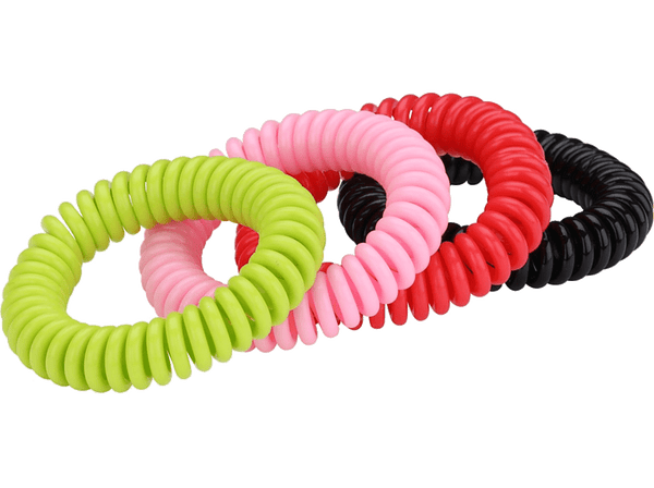 Repelente de mosquitos - NK Pulseras Cintronela, Pack 4, Hasta 250 h, Aceite de esencial, Multicolor
