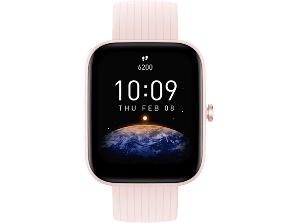 Smartwatch - Amazfit Bip 3 Pro, 20 mm, 1.69" TFT, GPS+GLONASS, BT 5.0, 5ATM, 280 mAh, Autonomía 14 días, Rosa