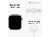 Apple Watch S8 (2022), GPS+CELL, 41 mm,  Caja de aluminio, Vidrio delantero Ion-X, Correa deportiva plata