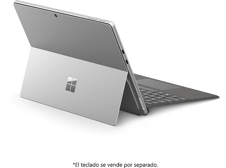 Convertible 2 en 1 - Microsoft Surface Pro 9, 13 2K QHD+, Intel® Evo™ Core™ i5-1235U, 8 GB RAM, 256 GB SSD, W11 Home, Platinum