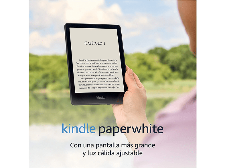 eBook - Amazon Kindle Paperwhite 2021, 6.8, 300 ppp, 16 GB, Wi-Fi, Con publicidad, Impermeable, Negro