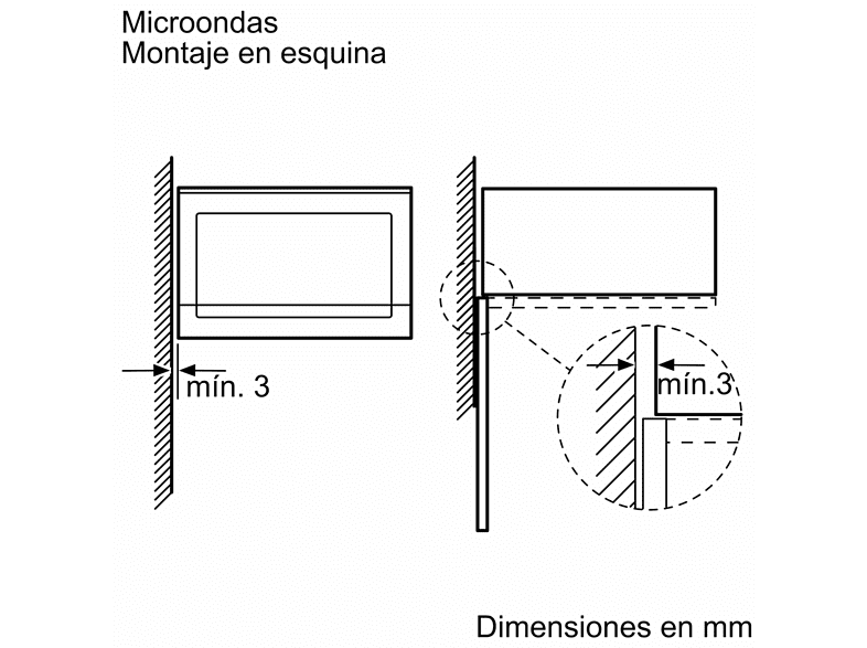 Microondas integrable - Balay 3CG5172N2, 800 W, 5 niveles, 20 l, Negro