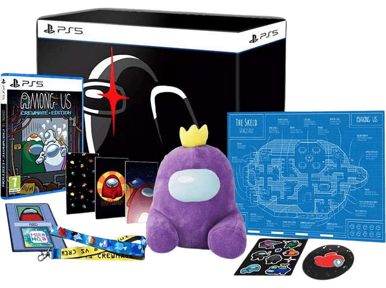 PS5 Among Us Impostor Edition + Peluche + Caja lenticular + Tarjeta de acceso + Códigos de fondos de pantalla + Cinta + Pegatinas