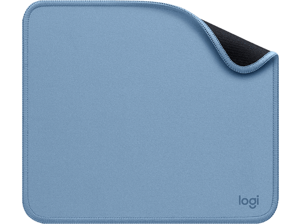 Alfombrilla ratón - Logitech Mouse Pad Studio Series, Base de goma antideslizante, Material resistente, Azul