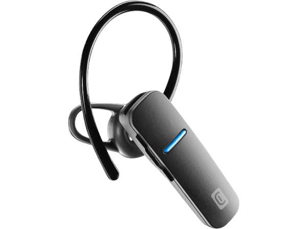 Manos libres - CellularLine Sleek, Hasta 6 horas de autonomia, Intraurales, Bluetooth, Asistente de Voz, Negro