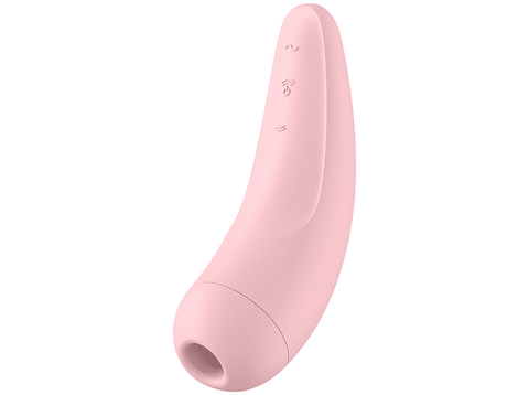 Succionador de clítoris - Satisfyer Curvy 2+, Bluetooth, Control por App, Sumergible IPX7, Recargable, Rosa