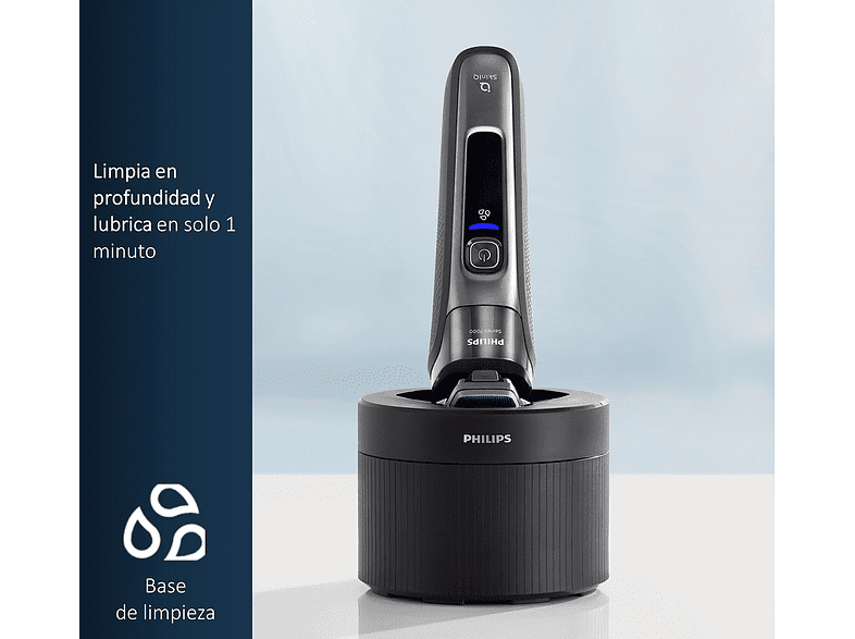 Afeitadora - Philips S7783/55, 9W, Autonomía 60 minutos, LED, Tecnología Wet & Dry, Cápsula de limpieza, Negro