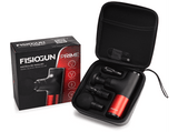 Masajeador - Fisiogun Prime, Pistola de masajes, Autonomía 4 h, USB Tipo-C, 4 Niveles de intensidad, Negro/Rojo