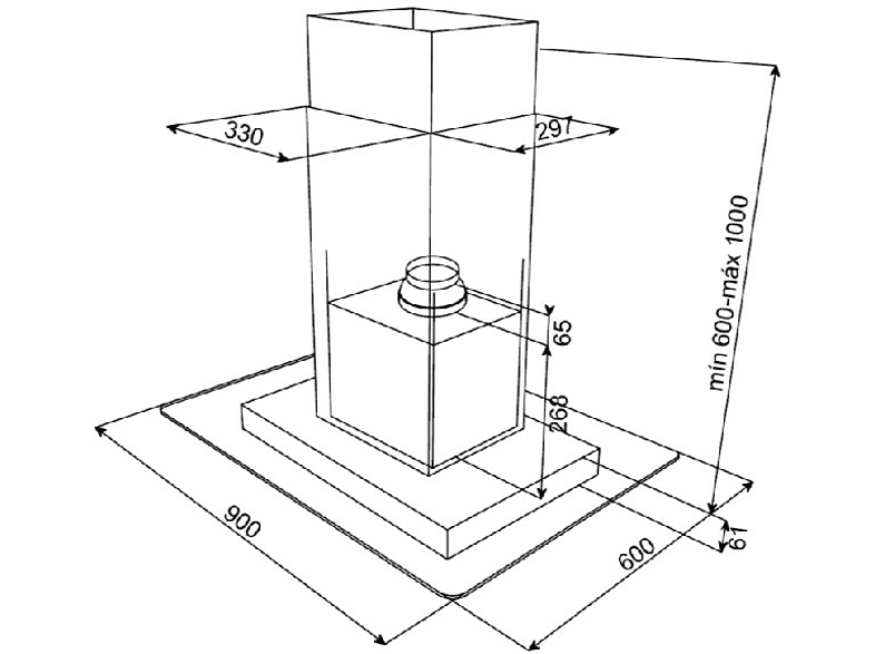 Campana - Teka DG3-985, Isla, 1200m3/h, Ecopower, 4 lámparas LED