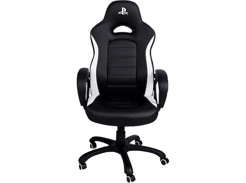 Silla gaming - Nacon PS4 CH-350ESS, Ajustable, 5 ruedas, Licencia de Sony, Reposabrazos, Negro