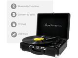 Tocadiscos - Prixton VC400, Salidas RCA/ Auriculares, Bluetooth, USB, Tarjeta TF, 33.3/45/78 RPM, Negro