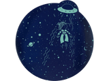 Alfombrilla gaming - La Volátil WVOALF001, Ovni sobre una galaxia, Flexible, Verde agua