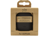 Funda - Puro PUAP018, Para Apple AirPods, 100% biodegradable, Gancho de aluminio, Negro