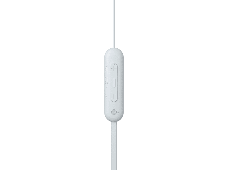 Auriculares inalámbricos - Sony WI-C100, Micrófono, 25 horas de batería, Asistentes de voz, Bluetooth, Blanco