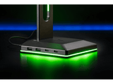 Soporte auriculares - ISY IGS 7000 RGB Gam Headset Stand + USB Hub, Iluminación, Universal, Negro