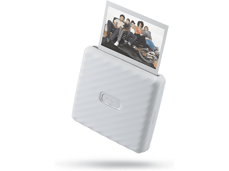 Impresora fotográfica - Fujifilm Instax Link Wide, Bluetooth, Portátil, 86 x 99 mm, 12 segundos, Blanco ceniza