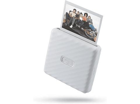 Impresora fotográfica - Fujifilm Instax Link Wide, Bluetooth, Portátil, 86 x 99 mm, 12 segundos, Blanco ceniza