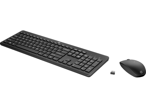 Pack Teclado + Ratón - HP Combo de teclado y ratón inalámbricos HP 230, 18H24AA, Inalámbrico, Bluetooth, Negro