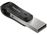 Memoria USB 256 GB - SanDisk iXpand Flash Drive Go, Para iPhone y iPad, USB 3.0, OTG, Windows y Mac, Negro