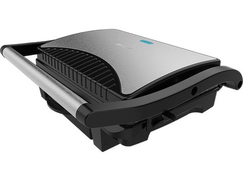 Grill - Cecotec Rock’nGrill 1000 Dark, 1000 W, Antiadherente, Altura adaptable, Dark Inox