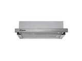 Campana - Candy CBT625/2X, Telescópica, 2 velocidades, 332 m3/h, 60cm ancho, Filtro carbono, Inox