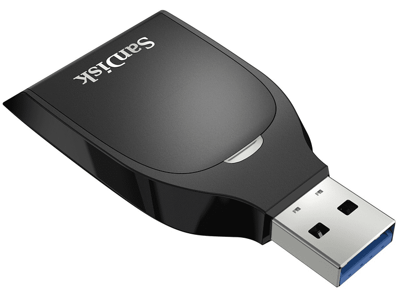 Lector de tarjetas - SanDisk SD UHS-I, USB 3.0, Para tarjetas SD UHS-I, Transferencias de hasta 170 MBs, Negro
