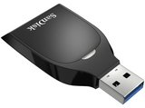 Lector de tarjetas - SanDisk SD UHS-I, USB 3.0, Para tarjetas SD UHS-I, Transferencias de hasta 170 MBs, Negro