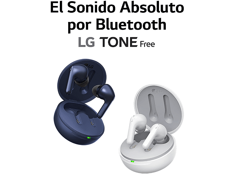 Auriculares inalámbricos - ‎LG TONE-FP3, True Wireless, De botón, BT 5.1, Azul marino + Estuche de carga