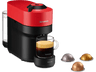 Cafetera de cápsulas - Nespresso® Krups Vertuo Pop XN920510, 1500 W, 0.56 L, Tecnología Centrifusion, Wi-Fi, Spicy Red