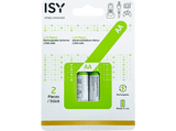 Pilas recargables - ISY IAB-2003, 2 baterías AA, 2300 mAh, Níquel-Metalhídrido