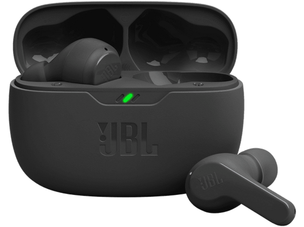 Auriculares True Wireless - JBL Wave Beam, 32 h de Autonomía, Carga rápida, Sonido ambiente, Negro