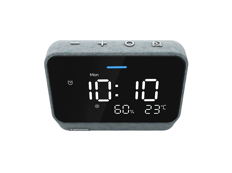 Reloj despertador inteligente - Lenovo Smart Clock Essential con Alexa incorporado, 4GB RAM, 4GB Flash, Misty Blue
