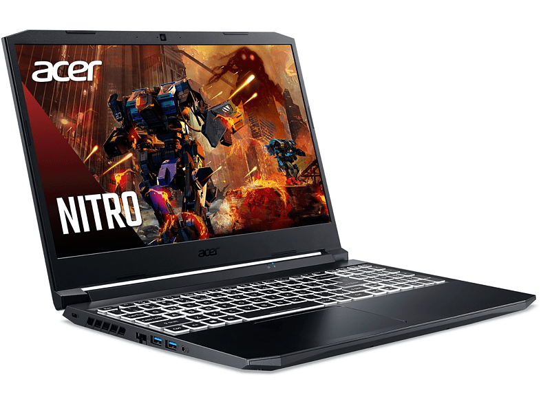 Portátil gaming - Acer AN515-57, 15.6 Full HD, Intel® Core™ i5-11400H, 8GB RAM, 512GB SSD, GeForce RTX™ 3050Ti, Sin sistema operativo