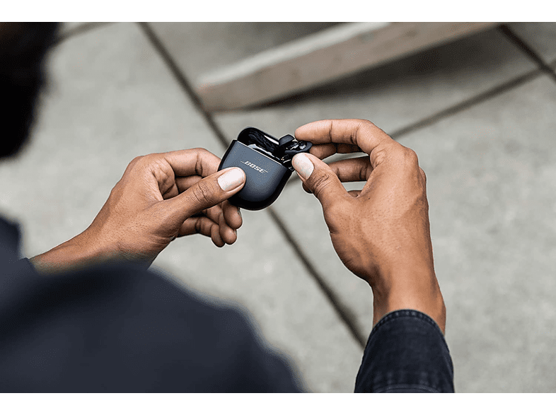 Auriculares True Wireless - Bose QuietComfort Earbuds II, Intraurales, Cancelación de ruido, 6h, Bluetooth, Negro