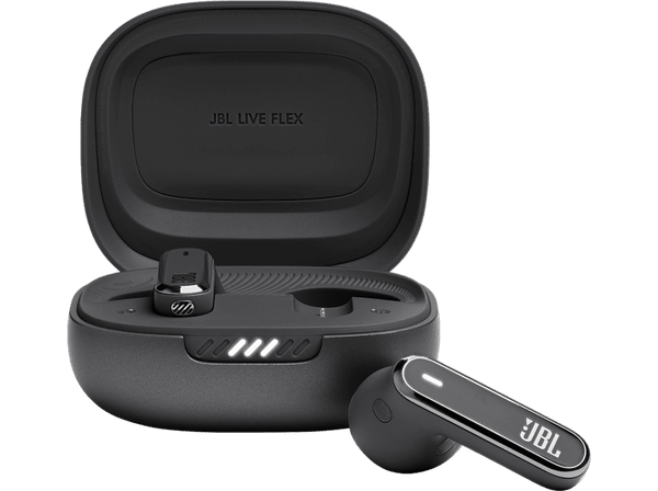 Auriculares True Wireless - JBL Live Flex, 40 h Autonomía, Cancelación Activa de Ruido, Control táctil, Negro