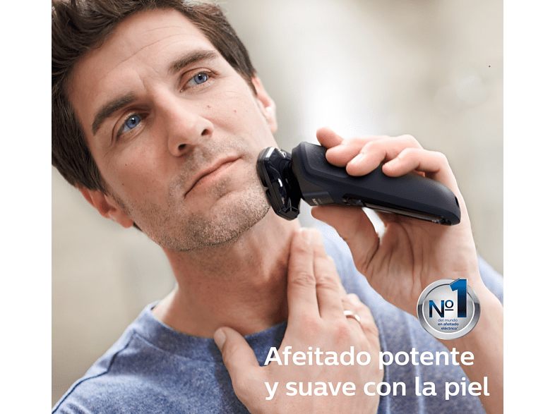 Afeitadora eléctrica – Philips S5000 S5587/10, tecnología SkinIQ, sensor de barba, uso en seco y húmedo
