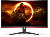 Monitor gaming - AOC C32G2AE, Curvo, 31.5, Full HD, 1 ms, 165 Hz, Freesync Premium, Negro y Rojo