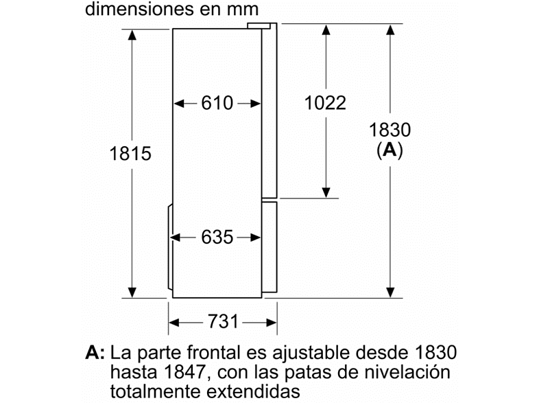 Frigorífico americano - Bosch KFN96APEA, No Frost, 605 l, 183 cm, Acero inox