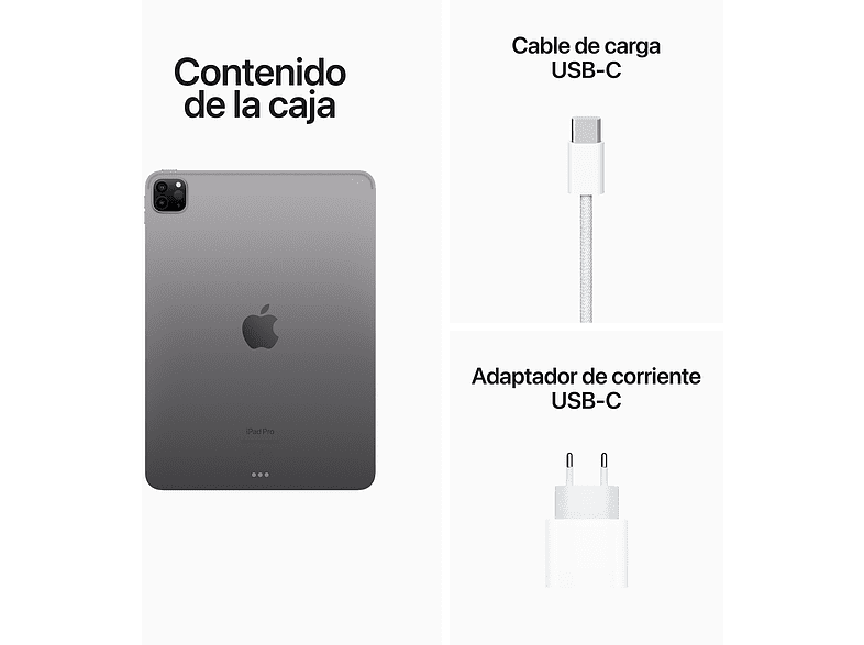 Apple iPad Pro (2022 4ª gen.) 1 TB, Gris espacial, 11, WiFi, Liquid Retina XDR, 16 GB RAM, Chip M2, iPadOS 16