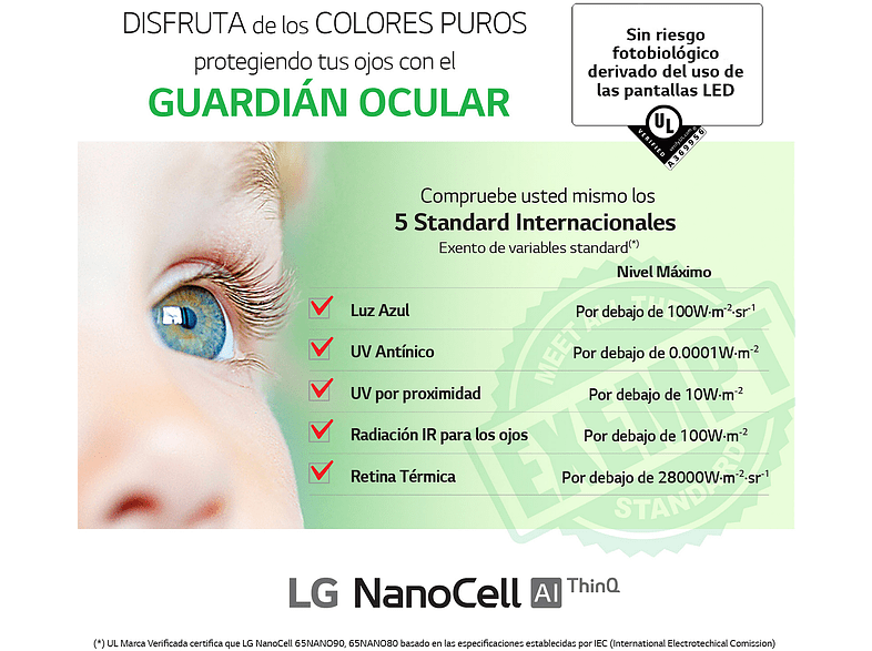 TV LED 55 -  LG 55NANO966PA, 8K NanoCell, SmartTV webOS 6.0, 8K α9 Gen4 con AI, HDR Dolby Vision, Plata