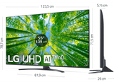 TV LED 55 - LG 55UQ81006LB, UHD 4K, Inteligente a5 Gen5 AI Processor 4K, Smart TV, DVB-T2, Negro
