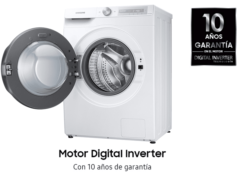 Lavadora secadora - Samsung WD80T634DBH/S3, 8 kg lavado, 5 kg secado, 1400 rpm, Auto Dosificador,  Blanco