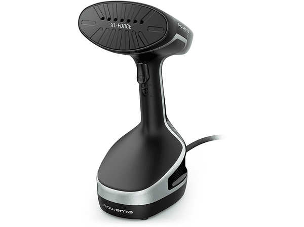 Plancha de vapor vertical - Rowenta Access Steam Force DR8270D1, 90 g/min, 200 ml, Negro y plateado