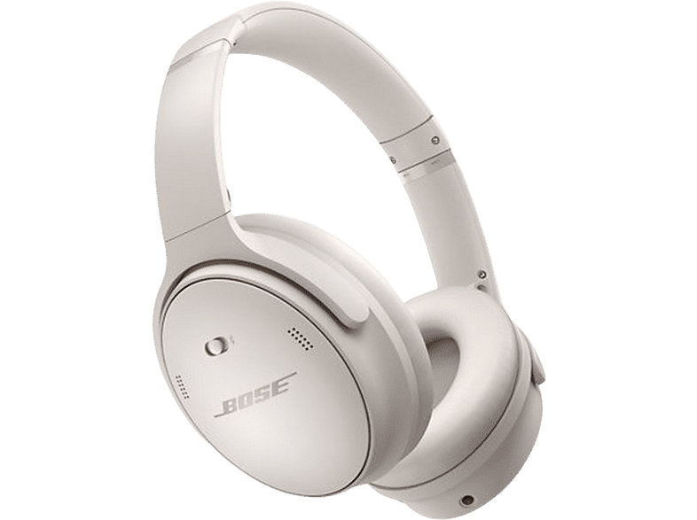 Auriculares inalámbricos - Bose Quiet Comfort 45, De diadema, Bluetooth 5.1, Modo consciente, Blanco ahumado