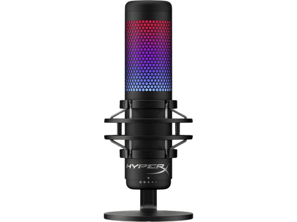 Micrófono - HyperX QuadCast S, USB, Para PC/PS4/Mac, Sensibilidad -36 dB, Negro
