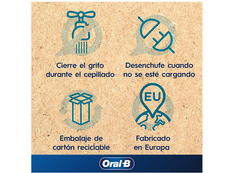 Cepillo eléctrico - Oral-B Vitality Pro, 3 modos de cepillado, 2 mangos, Negro y blanco, Diseñado Por Braun