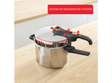 Olla express - Tefal Secure Trendy P2580703, 6 L, 2 programas, Cocción rápida, Compatible con Inducción, Acero Inox., Verde
