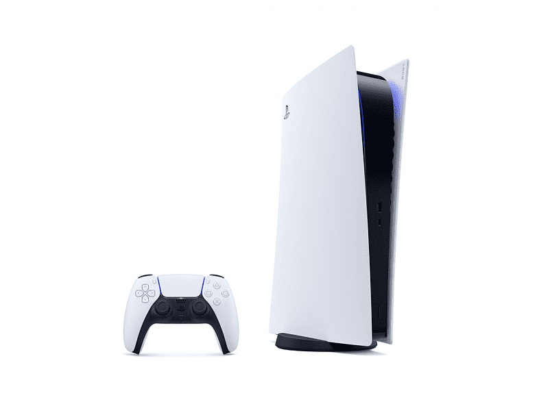 Consola - Sony PS5 Digital, 825 GB, 4K UHD, Blanco + Juego God of War Ragnarok (código descarga)