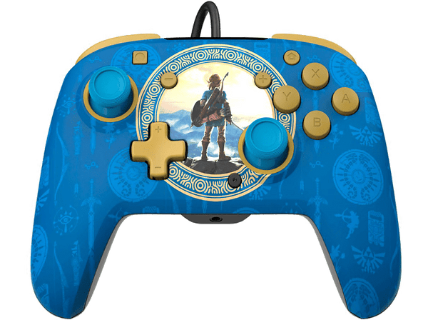 Mando - PDP Rematch Wired Zelda Hyrule Blue, Nintendo Switch, Con Cable, USB, Hyrule Blue