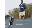 Pulsera de actividad - Fitbit Charge 5, Azul Acero, 13 - 21 cm, 1.04, GPS, BT LE, ECG, NFC, SpO2